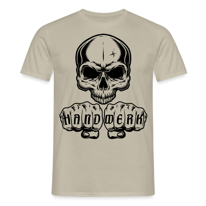 Unisex T-Shirt "Skull-Handwerk" Sandbeige Männer T-Shirt