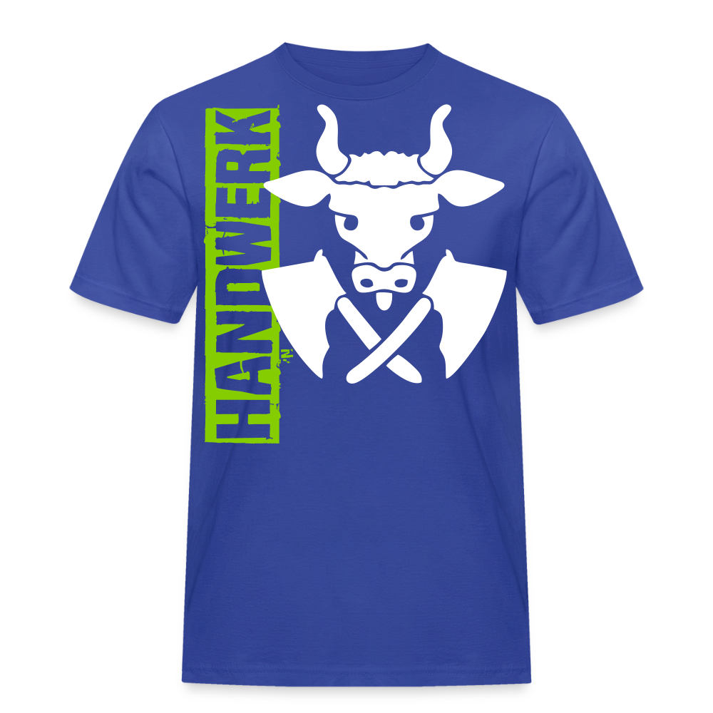 Unisex Workwear T-Shirt "Metzger" Royalblau Männer Workwear T-Shirt