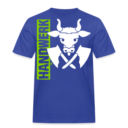 Unisex Workwear T-Shirt "Metzger" Royalblau Männer Workwear T-Shirt