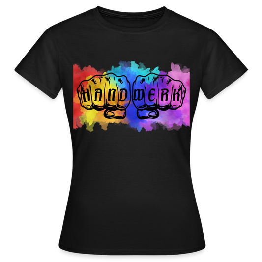 Frauen T-Shirt "Splash-Handwerk" - Schwarz