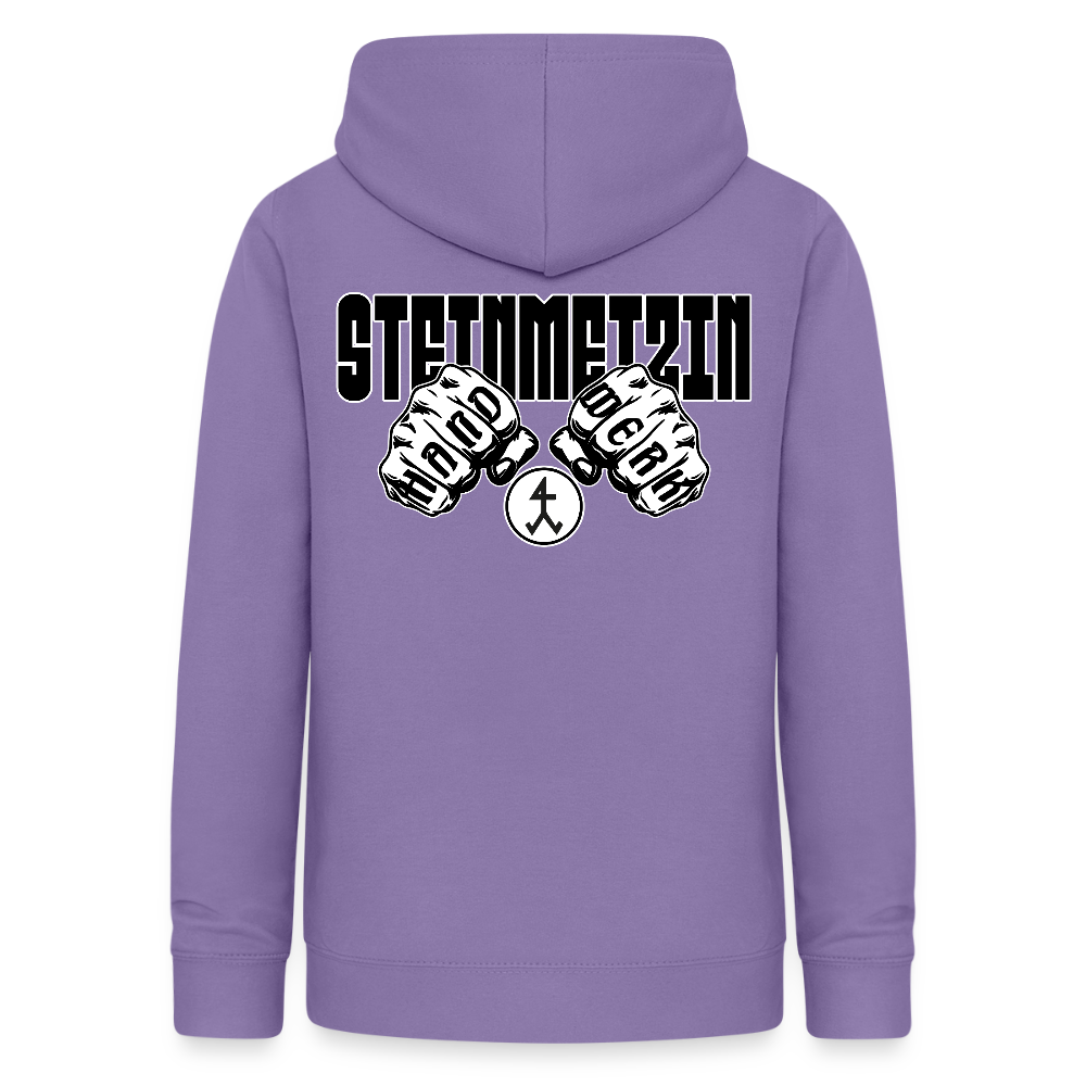 Frauen Hoodie "Steinmetzin" (beidseitig beruckt) Lavendel Frauen Hoodie