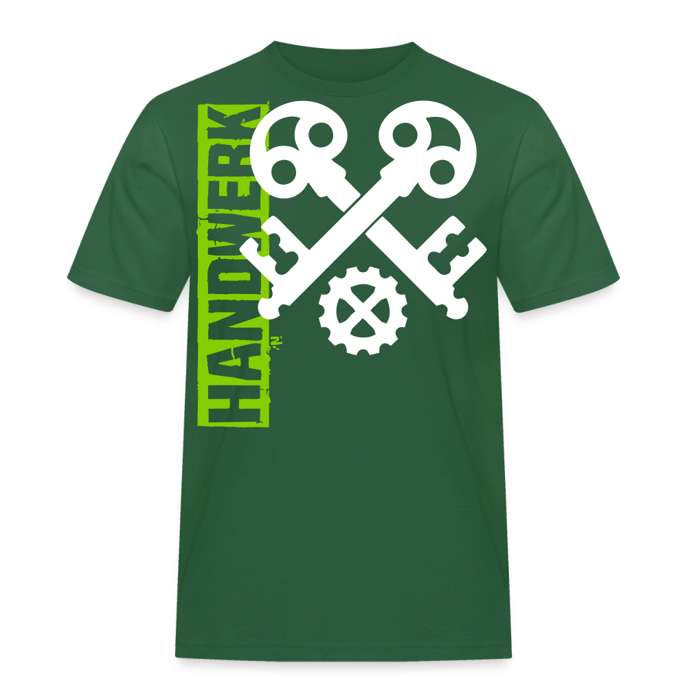 Unisex Workwear T-Shirt "Schlosser" Flaschengrün Männer Workwear T-Shirt