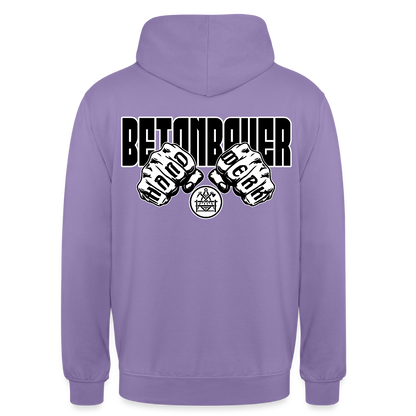 Unisex Hoodie "Betonbauer" (beidseitig bedruckt) - Lavendel
