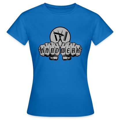 Frauen T-Shirt "Friseur" Royalblau Frauen T-Shirt