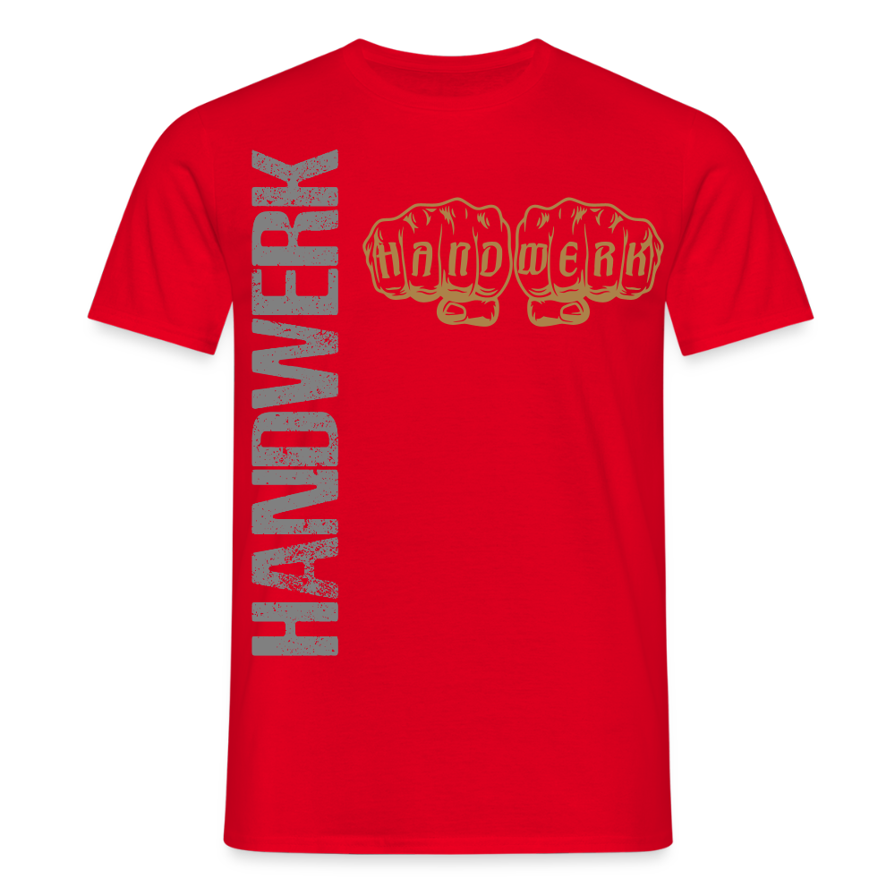 Unisex T-Shirt "Handwerk24" Rot Männer T-Shirt