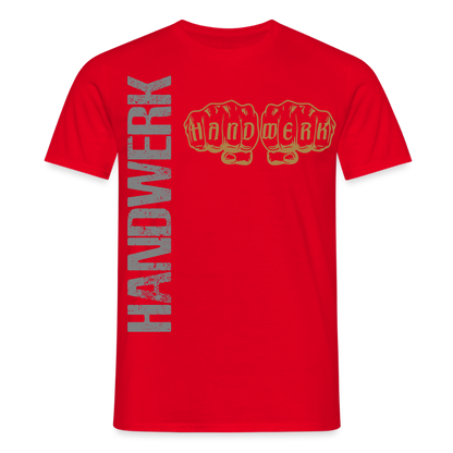 Unisex T-Shirt "Handwerk24" Rot Männer T-Shirt