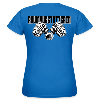 Frauen T-Shirt "Raumausstatterin" (beidseitig bedruckt) Royalblau Frauen T-Shirt