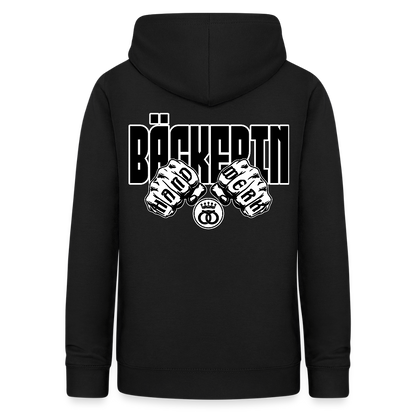 Frauen Hoodie "Bäckerin" (beidseitig beruckt) - Schwarz
