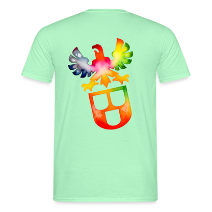 Unisex T-Shirt "Maler" (beidseitig bedruckt) - Mintgrün