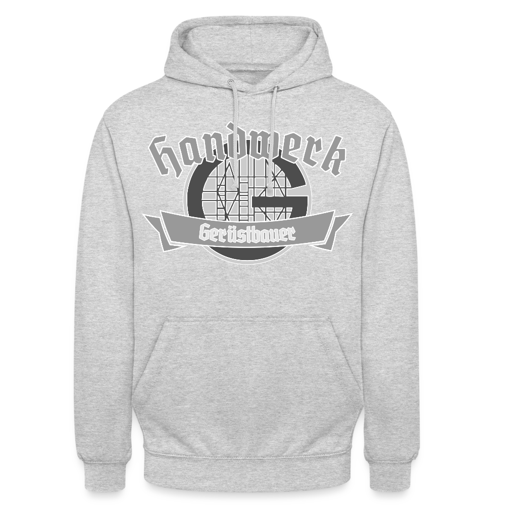 Unisex Hoodie "Gerüstbauer" - Hellgrau meliert