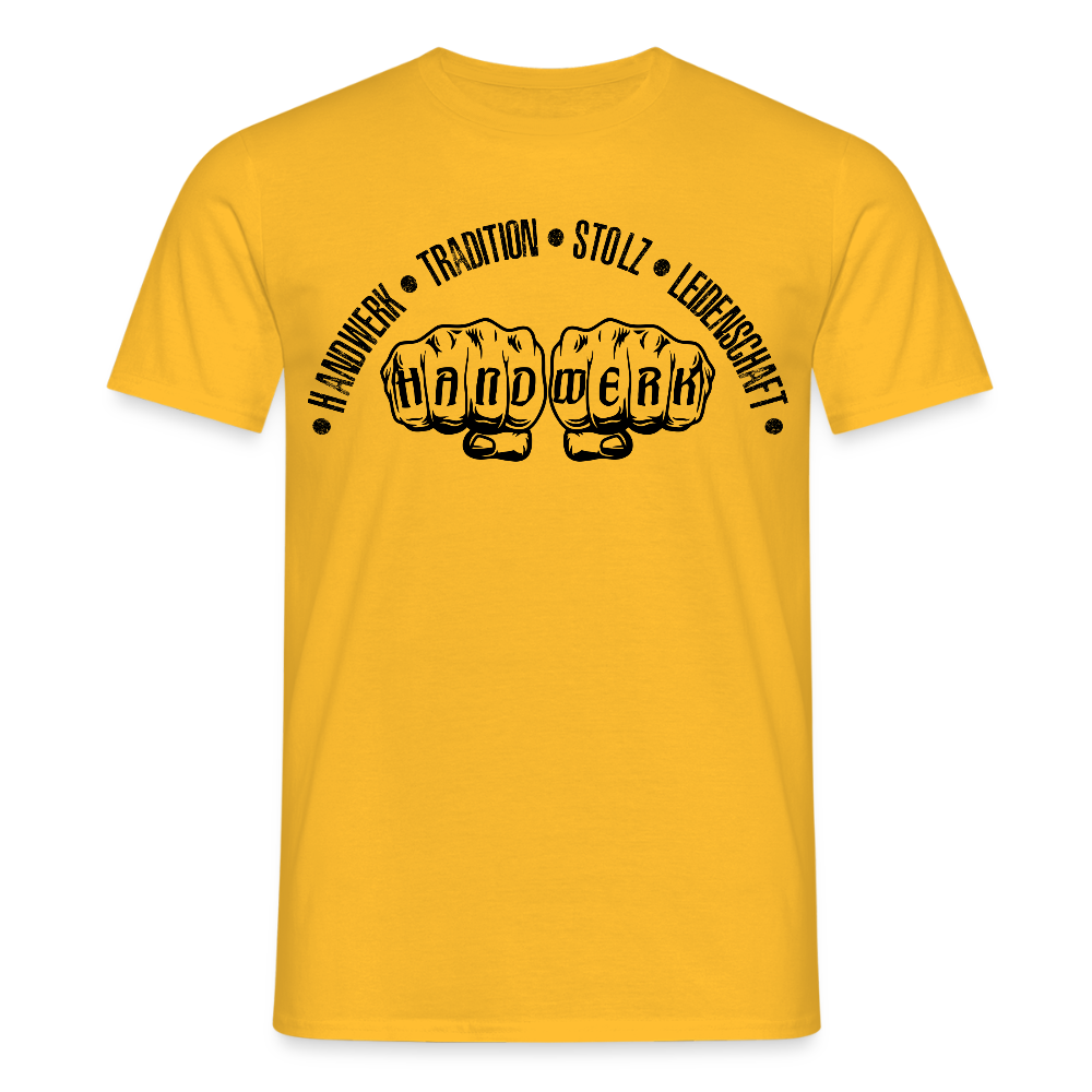 Unisex T-Shirt "Tradition/Stolz/Leidenschaft" Gelb Männer T-Shirt