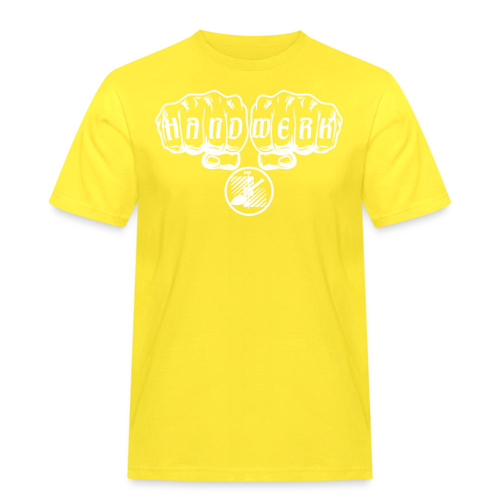 Männer Workwear T-Shirt "Fliesenleger" - Gelb