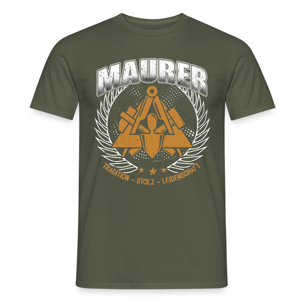 Unisex Tradition Maurer T-Shirt von Spreadconnect, weiches Baumwoll-T-Shirt mit traditionellem Druck, für Männer geeignet.