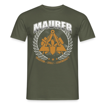 Unisex Tradition Maurer T-Shirt von Spreadconnect, weiches Baumwoll-T-Shirt mit traditionellem Druck, für Männer geeignet.