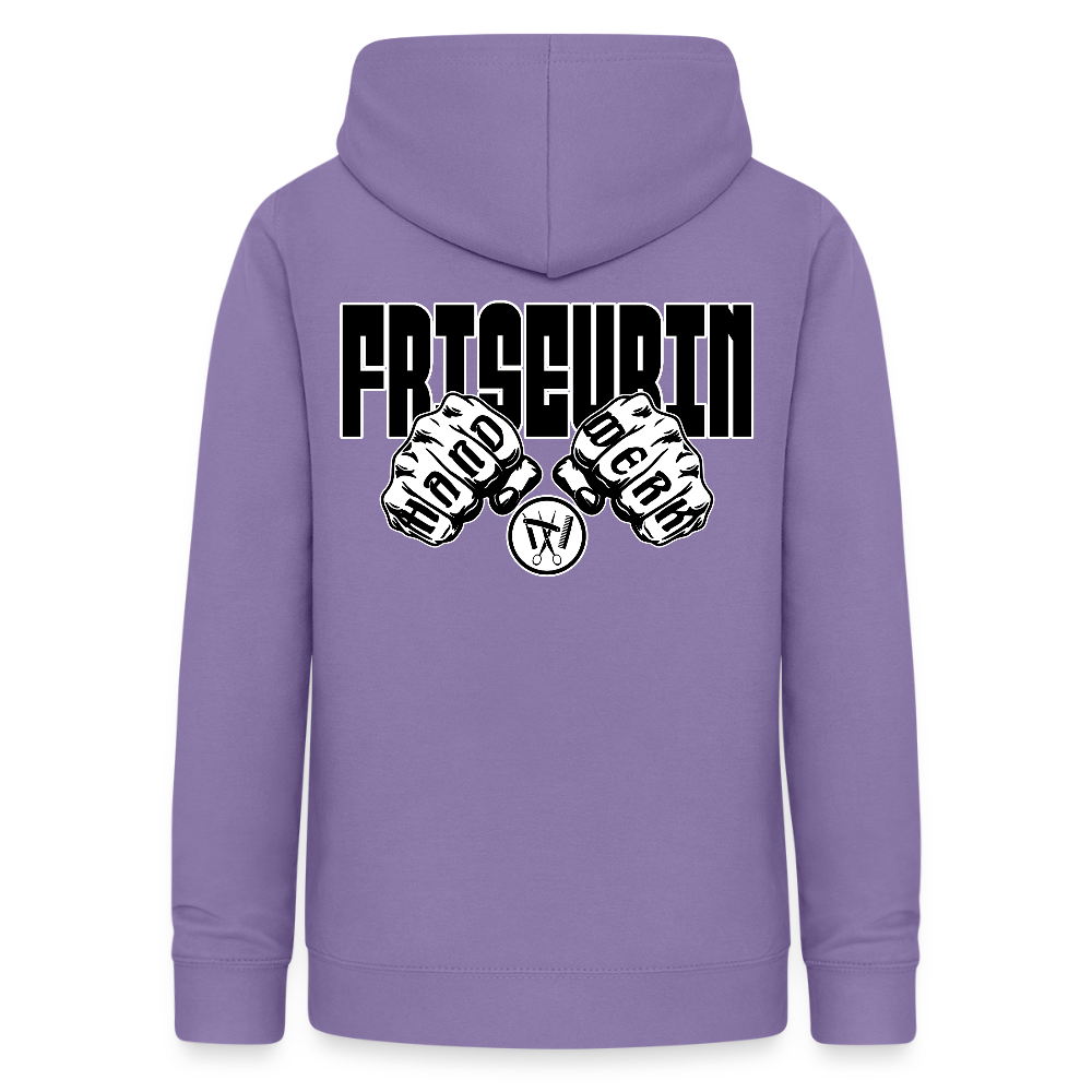 Frauen Hoodie "Friseurin" (beidseitig beruckt) Lavendel Frauen Hoodie