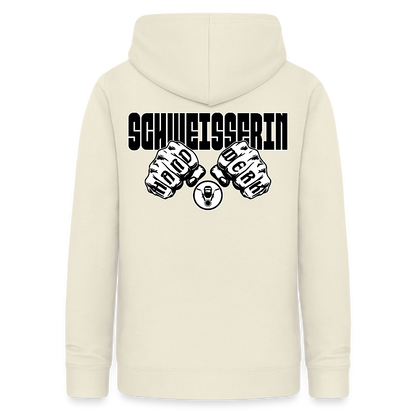 Frauen Hoodie "Schweisserin" (beidseitig beruckt) Vanille-Milchshake Frauen Hoodie
