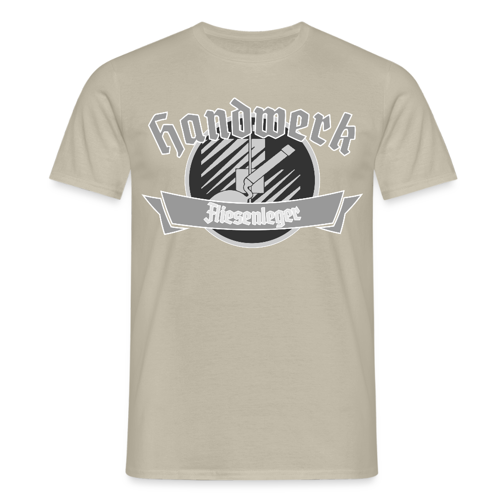 Unisex T-Shirt "Fliesenleger" Sandbeige Männer T-Shirt
