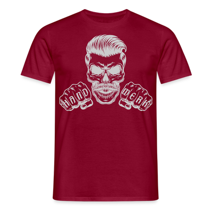 Unisex T-Shirt "Skull-Handwerk" Ziegelrot Männer T-Shirt
