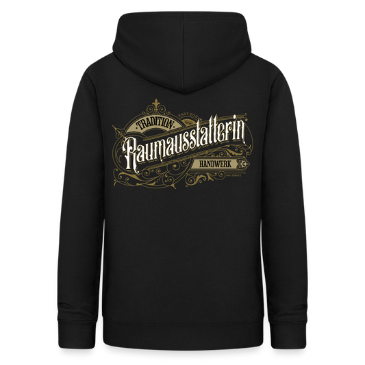 Frauen Hoodie "Raumausstatterin" Nostalgie Handwerk Schwarz Frauen Hoodie