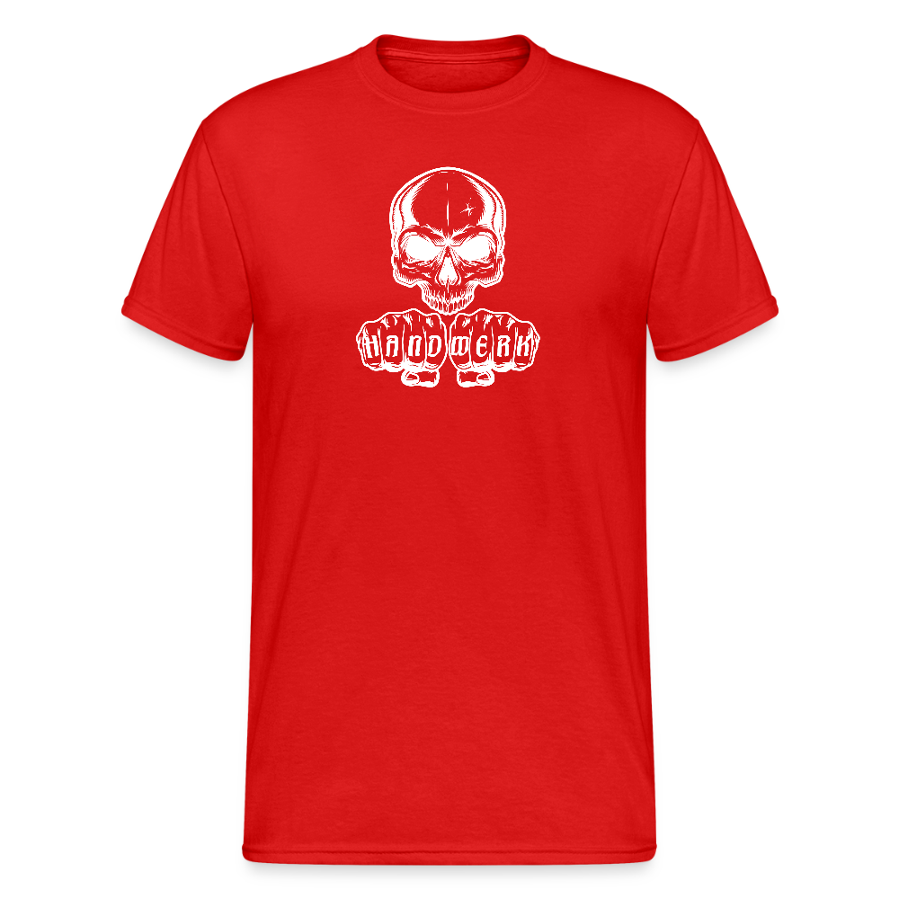 Unisex Heavy T-Shirt "Skull" Rot Männer Gildan Heavy T-Shirt