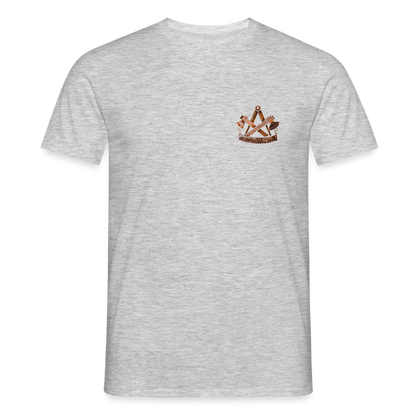 Unisex T-Shirt "Zimmermann" (beidseitig bedruckt) - Grau meliert