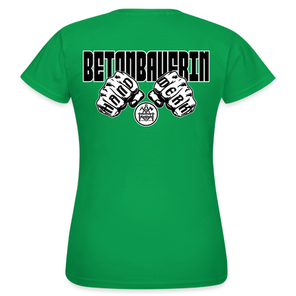 Frauen T-Shirt "Betonbauerin" (beidseitig bedruckt) - Kelly Green