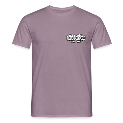 Unisex T-Shirt "Drechsler" (beidseitig bedruckt) - Lilagrau 