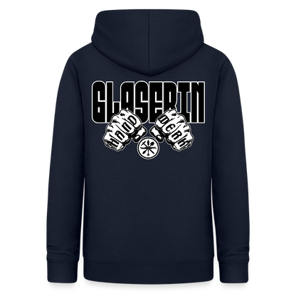 Frauen Hoodie "Glaserin" (beidseitig beruckt) Navy Frauen Hoodie