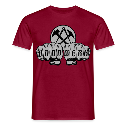 Unisex T-Shirt "Dachdecker" Ziegelrot Männer T-Shirt