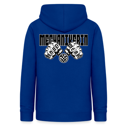 Frauen Hoodie "Mechanikerin" (beidseitig beruckt) Royalblau Frauen Hoodie