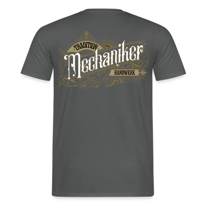 Unisex T-Shirt "Mechaniker" Nostalgie Handwerk Anthrazit Männer T-Shirt