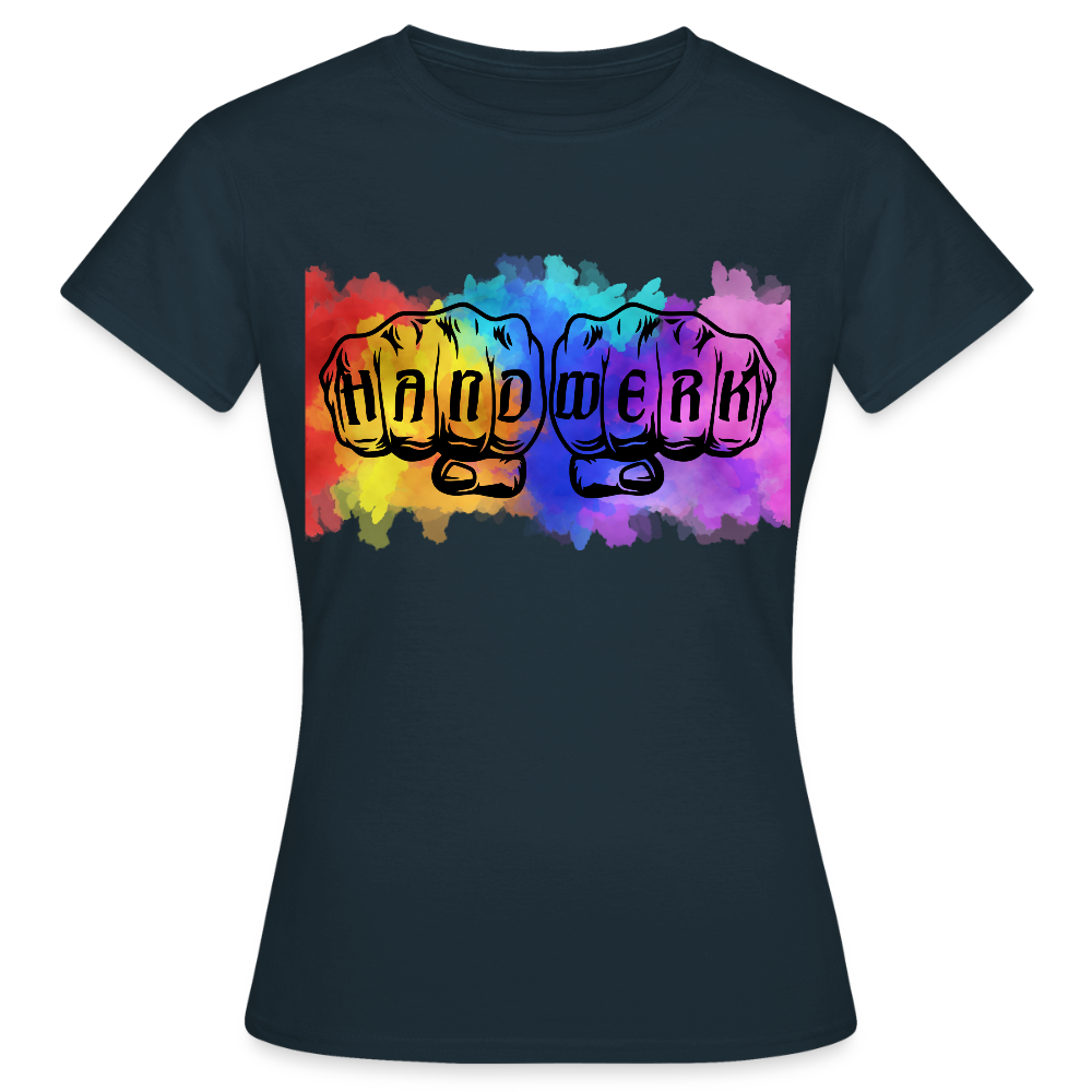 Frauen T-Shirt "Splash-Handwerk" Navy Frauen T-Shirt