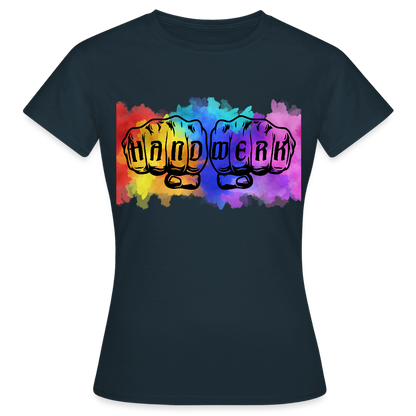 Frauen T-Shirt "Splash-Handwerk" Navy Frauen T-Shirt