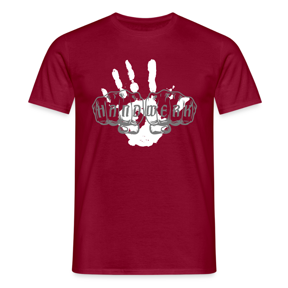 Unisex T-Shirt "Hand" Ziegelrot Männer T-Shirt