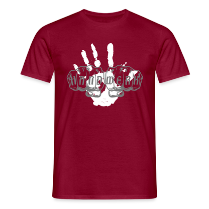 Unisex T-Shirt "Hand" Ziegelrot Männer T-Shirt