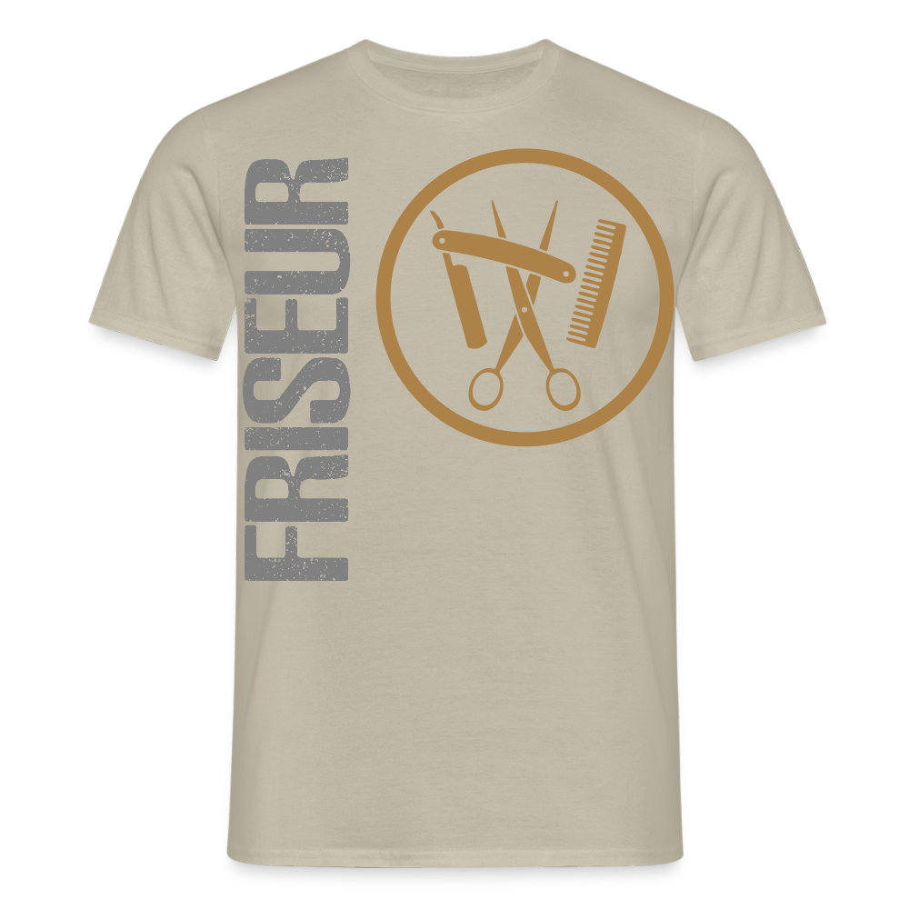 Unisex T-Shirt "Friseur" Sandbeige Männer T-Shirt