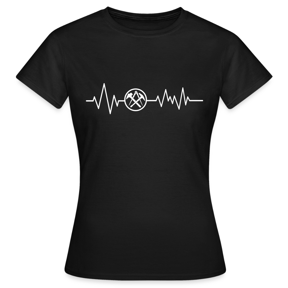 Frauen T-Shirt "Dachdecker" Schwarz Frauen T-Shirt