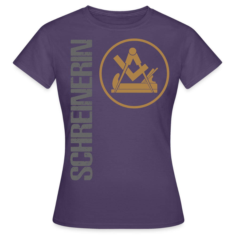 Frauen T-Shirt "Schreinerin" Dunkellila Frauen T-Shirt
