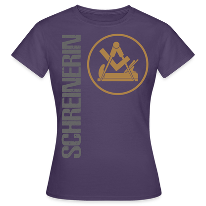 Frauen T-Shirt "Schreinerin" Dunkellila Frauen T-Shirt
