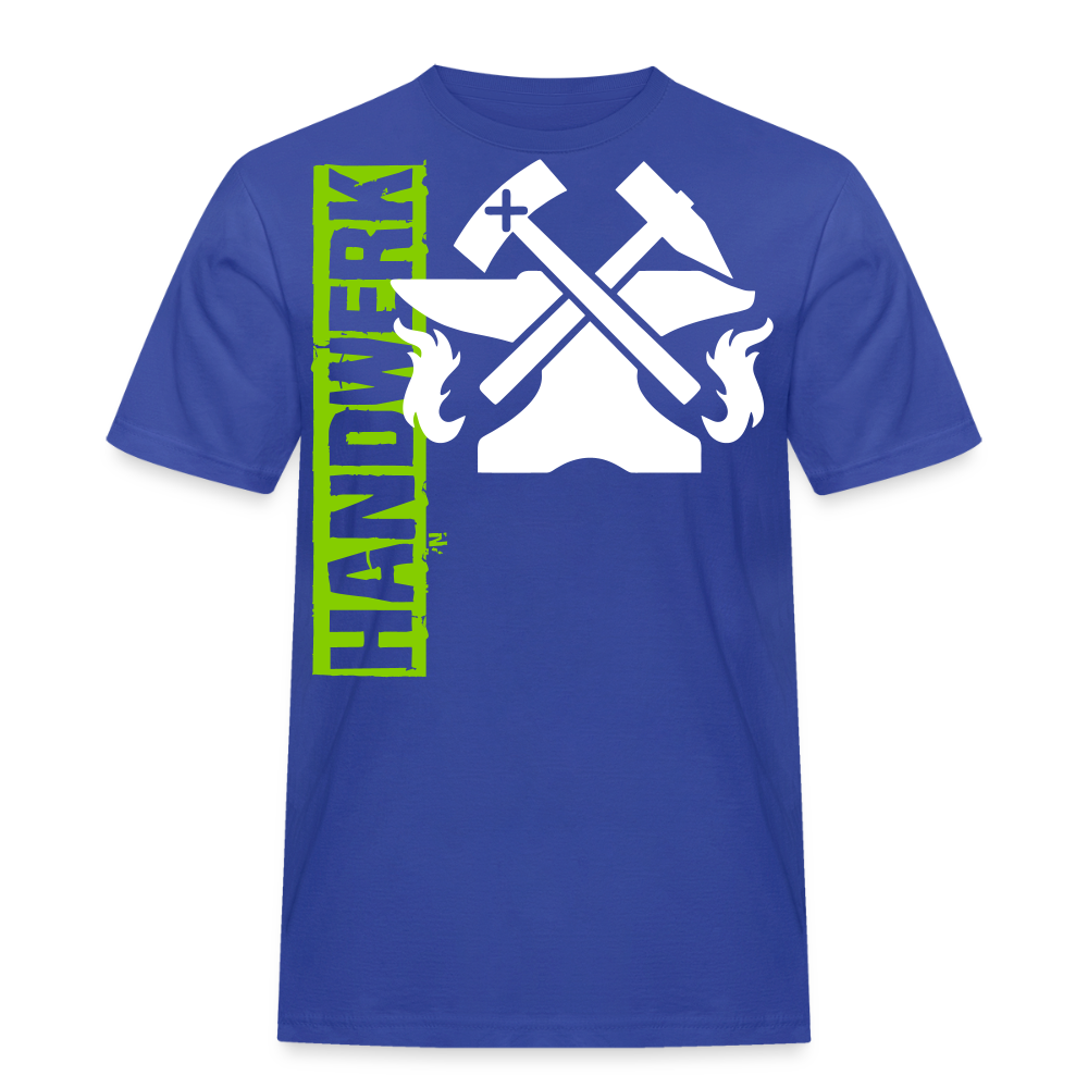 Unisex Workwear T-Shirt "Metallbauer" Royalblau Männer Workwear T-Shirt