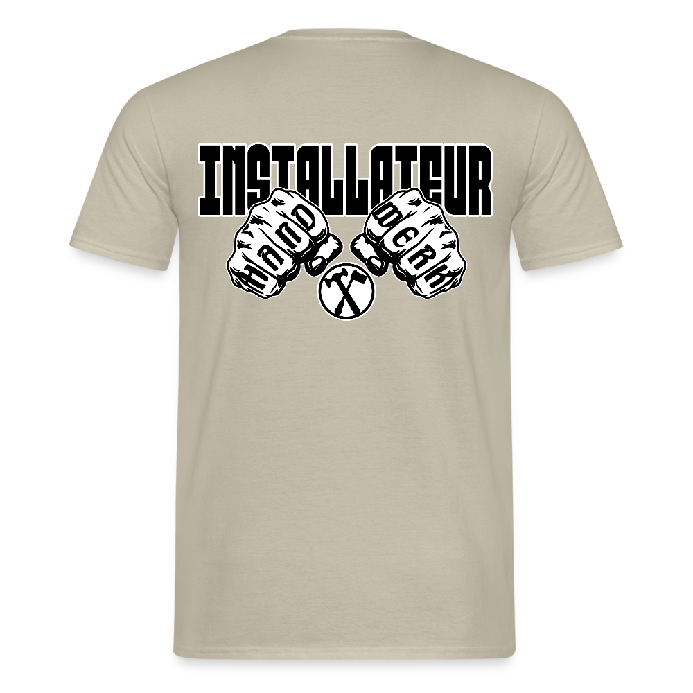 Unisex T-Shirt "Installateur" Sandbeige Männer T-Shirt
