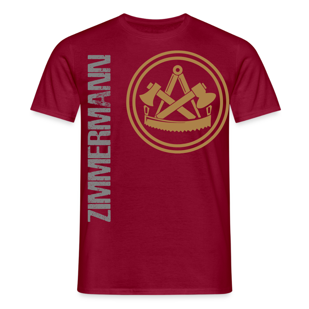 Unisex T-Shirt "Zimmermann" Ziegelrot Männer T-Shirt