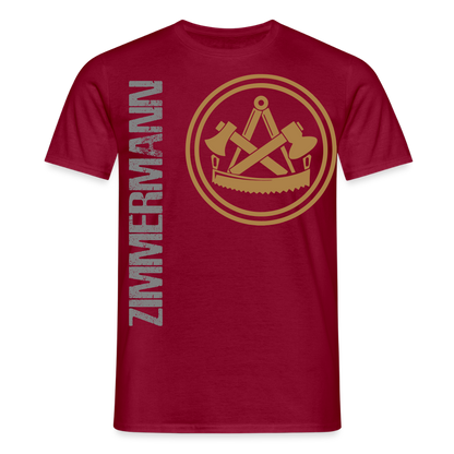 Unisex T-Shirt "Zimmermann" Ziegelrot Männer T-Shirt