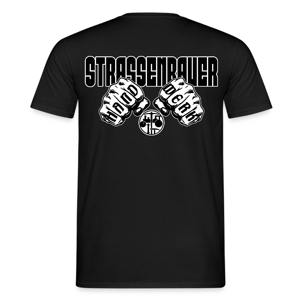 Unisex T-Shirt "Strassenbauer" Schwarz Männer T-Shirt