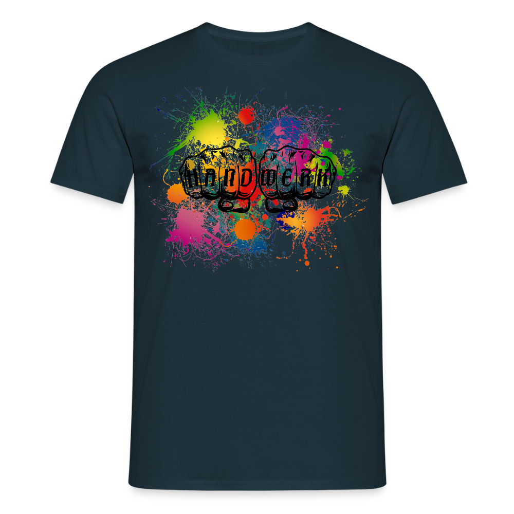 Unisex T-Shirt "Handwerk-Farbklecks" Navy Männer T-Shirt