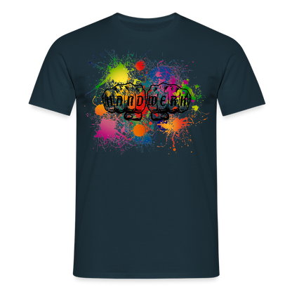 Unisex T-Shirt "Handwerk-Farbklecks" Navy Männer T-Shirt