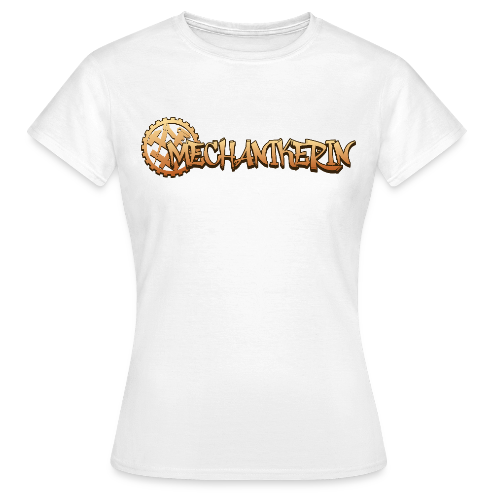 Frauen T-Shirt "Mechanikerin" Weiß Frauen T-Shirt