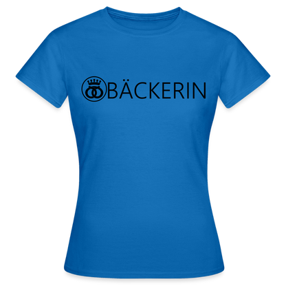 Frauen T-Shirt "Bäckerin" Royalblau Frauen T-Shirt