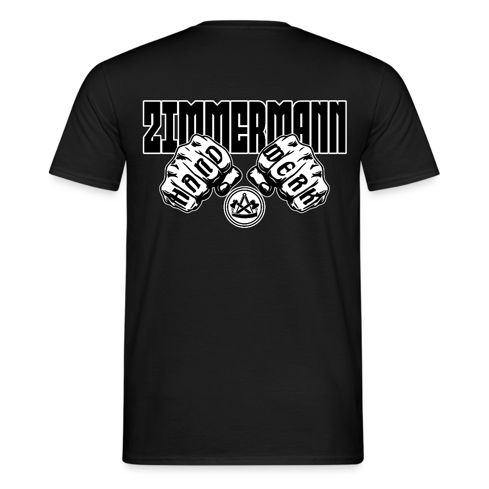 Unisex T-Shirt "Zimmermann" Schwarz Männer T-Shirt