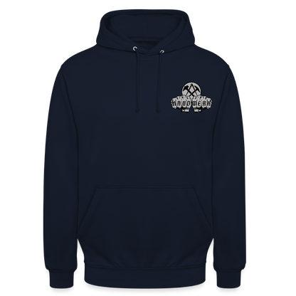 Unisex Hoodie "Dachdecker" beidseitig bedruckt Navy Unisex Hoodie